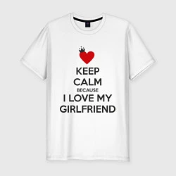 Футболка slim-fit I love my girlfriend, цвет: белый