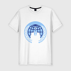 Мужская slim-футболка Anonymous