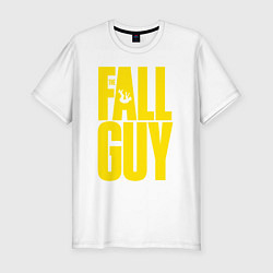 Мужская slim-футболка The fall guy logo