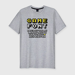 Мужская slim-футболка Game font