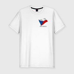 Мужская slim-футболка Im Czech - motto