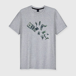 Мужская slim-футболка Я люблю деньги