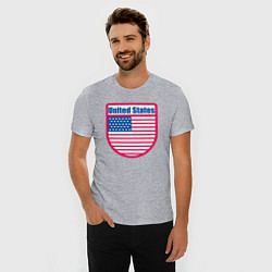 Футболка slim-fit United States, цвет: меланж — фото 2