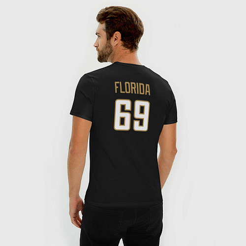 Мужская slim-футболка Florida Panthers NHL / Черный – фото 4