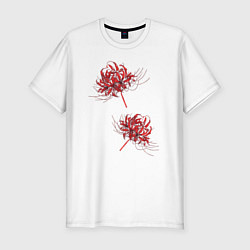 Мужская slim-футболка Токийский гуль Паучья лилия