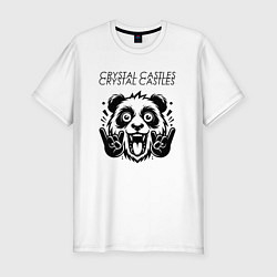 Мужская slim-футболка Crystal Castles - rock panda