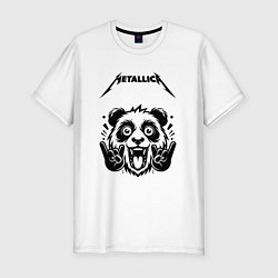 Футболка slim-fit Metallica - rock panda, цвет: белый