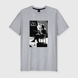 Мужская slim-футболка Chet Baker in concert