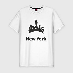 Футболка slim-fit New York mood, цвет: белый