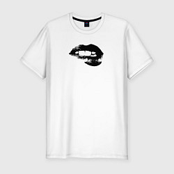 Мужская slim-футболка Абстрактные губы