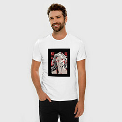 Футболка slim-fit Клинок рассекающий демонов demon slayer Demon, цвет: белый — фото 2