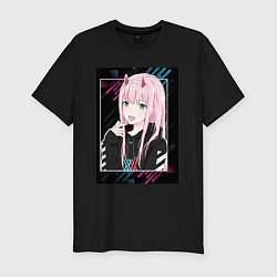 Футболка slim-fit Zero Two is darling, цвет: черный