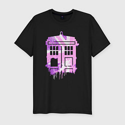 Футболка slim-fit Pink tardis, цвет: черный