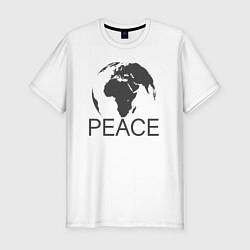 Футболка slim-fit Peace the world, цвет: белый