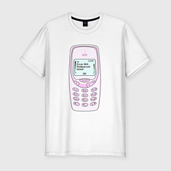 Мужская slim-футболка Error 404 nokia
