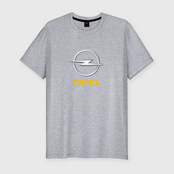 Мужская slim-футболка Opel авто бренд