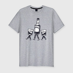 Мужская slim-футболка Виски человечки