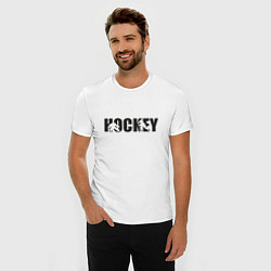 Футболка slim-fit Hockey art, цвет: белый — фото 2