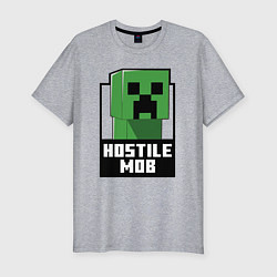 Мужская slim-футболка Minecraft hostile mob