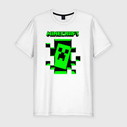 Футболка slim-fit Minecraft the game of gamers, цвет: белый