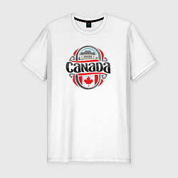 Футболка slim-fit Canada country, цвет: белый