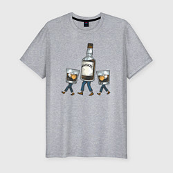 Мужская slim-футболка Человечки виски
