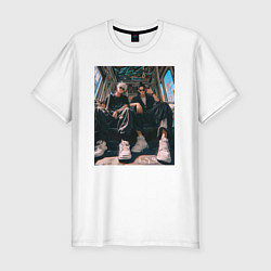 Футболка slim-fit Магическая битва Сатору Годзё Маг особого ранга, цвет: белый