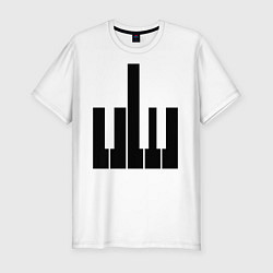 Мужская slim-футболка Fuck your music!