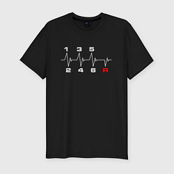 Футболка slim-fit КПП шестиступенчатая, цвет: черный