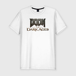 Футболка slim-fit Doom the dark ages logo, цвет: белый