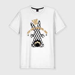 Мужская slim-футболка Кролик - самая красивая попа