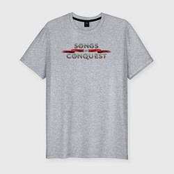 Футболка slim-fit Songs of conquest logo, цвет: меланж