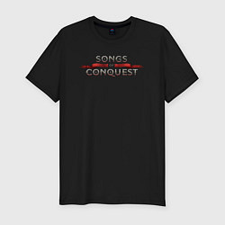 Мужская slim-футболка Songs of conquest logo