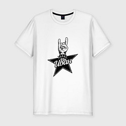 Мужская slim-футболка Иван рок звезда
