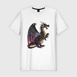 Футболка slim-fit HOMM3 Black Dragon, цвет: белый