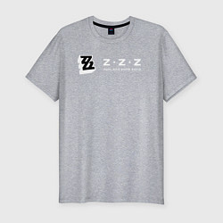 Футболка slim-fit Zenless zone zero логотип, цвет: меланж