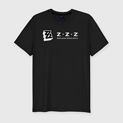 Футболка slim-fit Zenless zone zero логотип, цвет: черный