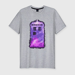 Футболка slim-fit Violet tardis, цвет: меланж