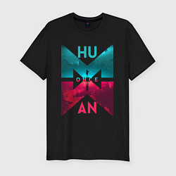 Мужская slim-футболка Once human logotype