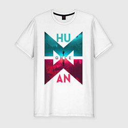 Мужская slim-футболка Once human logotype
