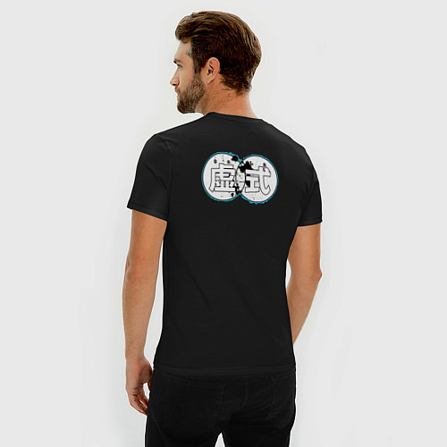 Мужская slim-футболка The strongest, Satoru Gojo / Черный – фото 4