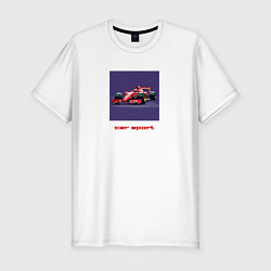 Мужская slim-футболка Formula One race car red