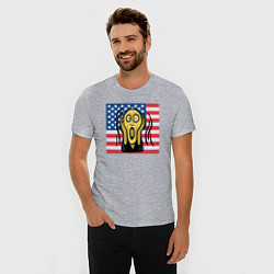 Футболка slim-fit Крик США, цвет: меланж — фото 2