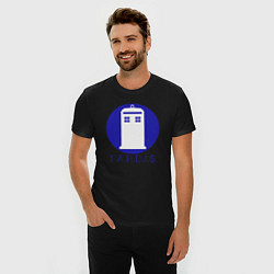 Футболка slim-fit Blue tardis, цвет: черный — фото 2