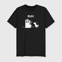 Футболка slim-fit Tardis run, цвет: черный