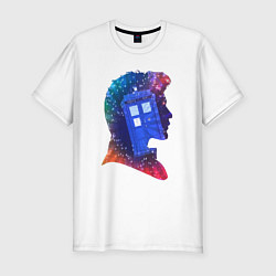 Футболка slim-fit Tardis and doctor, цвет: белый