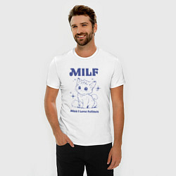 Футболка slim-fit Milf милфа, цвет: белый — фото 2