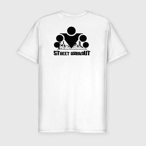 Мужская slim-футболка Street Workout OldSchool Black / Белый – фото 2