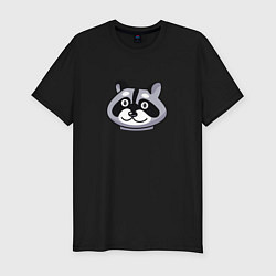 Футболка slim-fit Енот обормот, цвет: черный
