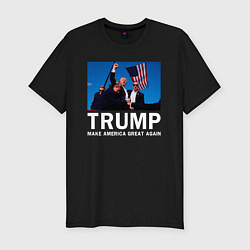 Футболка slim-fit Дональд Трамп, цвет: черный